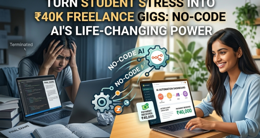 Turn Student Stress into ₹40K Freelance Gigs: No-Code AI’s Life-Changing Power