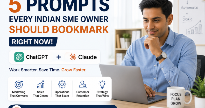 Tip #5: 5 Prompts Every Indian SME Owner Should Bookmark Right Now (ChatGPT + Claude Edition)