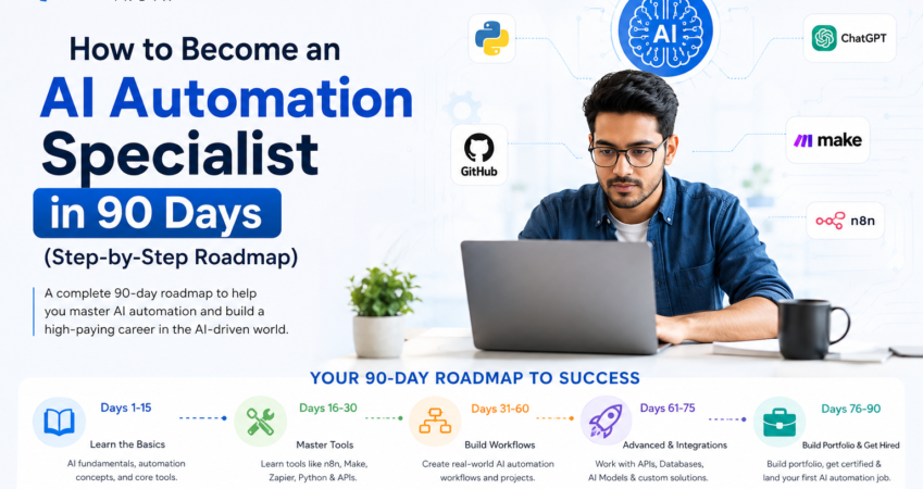 How to Become an AI Automation Specialist in 90 Days (Step-by-Step Roadmap)