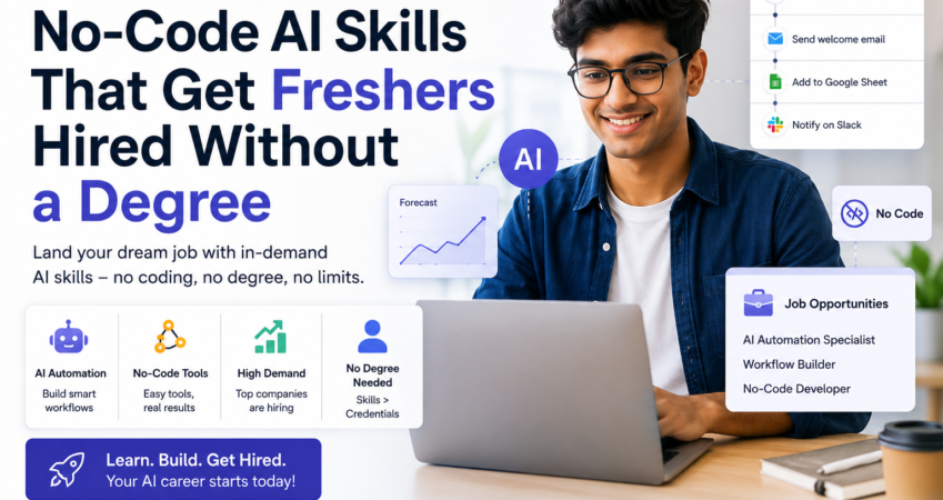 No-Code AI Skills That Get Freshers Hired Without a Degree