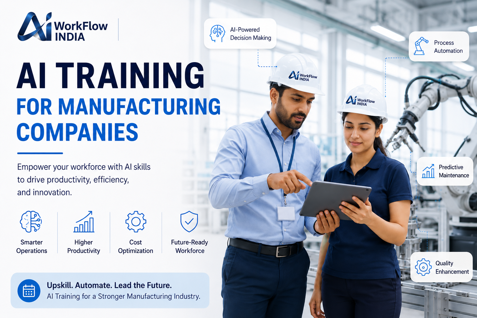 AI Training for Manufacturing Companies | Boost Productivity with AI | AIWorkflowIndia